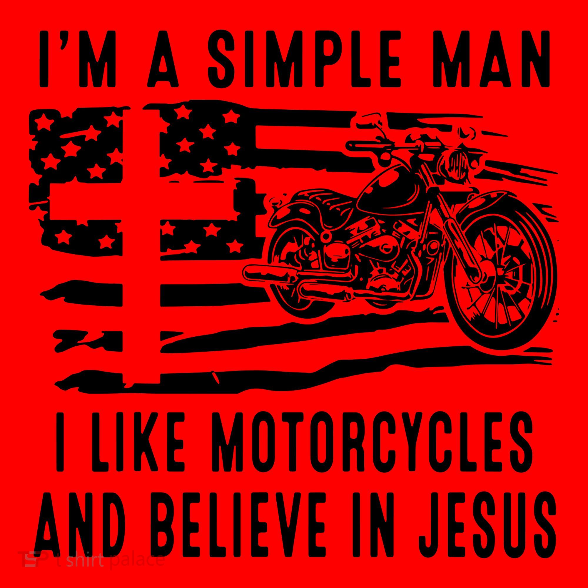 I Am A Simple Man I Like Motorcycles And Believe In Jesus Santa Hat