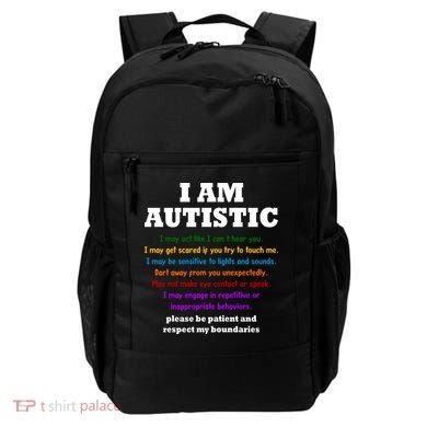 I Am Autistic Please Be Patient Backpack