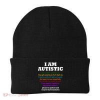 I Am Autistic Please Be Patient Beanie thumb 0