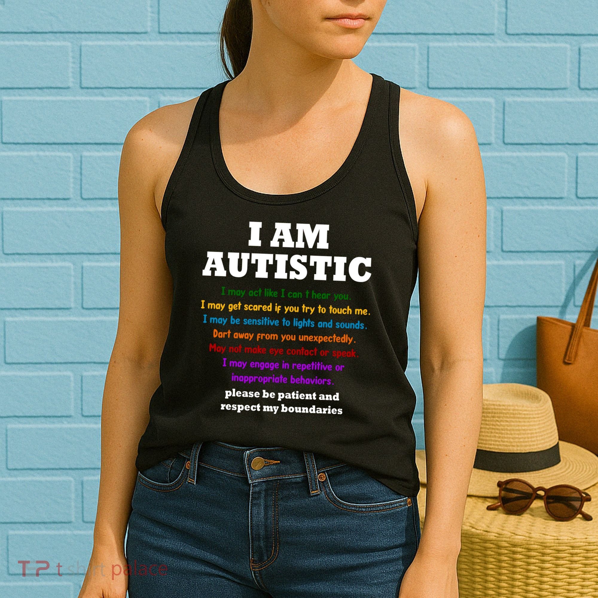 I Am Autistic Please Be Patient Women's Tank Top