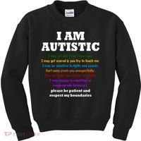 I Am Autistic Please Be Patient Kids Sweatshirt thumb 0