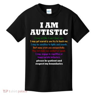 I Am Autistic Please Be Patient Kids T-Shirt