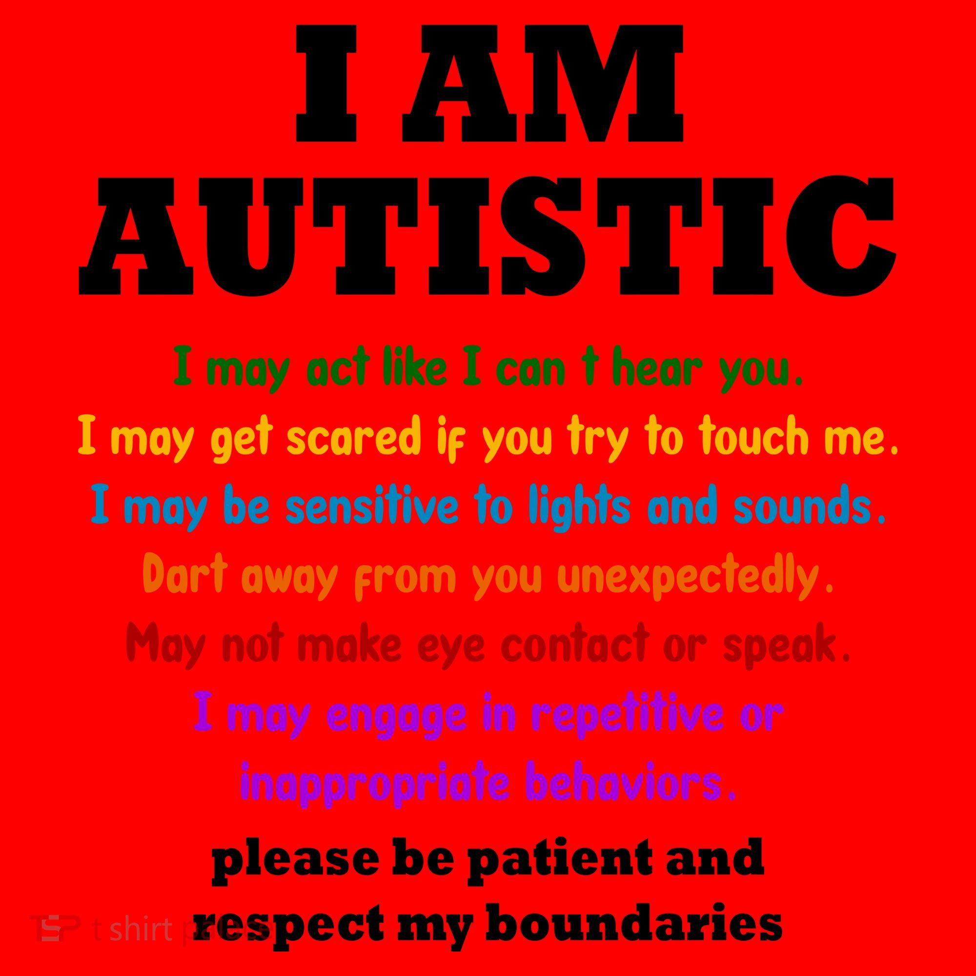 I Am Autistic Please Be Patient Santa Hat