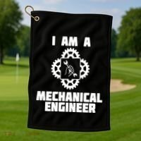 I Am A Mechanical Engineer Golf Towel thumb 1