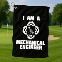 I Am A Mechanical Engineer Golf Towel thumb 1