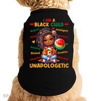 I Am A Black Child Positive Affirmation Black History Month Doggie Tank thumb 0