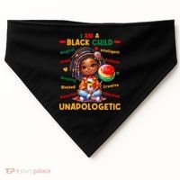 I Am A Black Child Positive Affirmation Black History Month USA-Made Doggie Bandana thumb 0