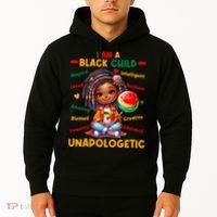 I Am A Black Child Positive Affirmation Black History Month Hoodie thumb 2
