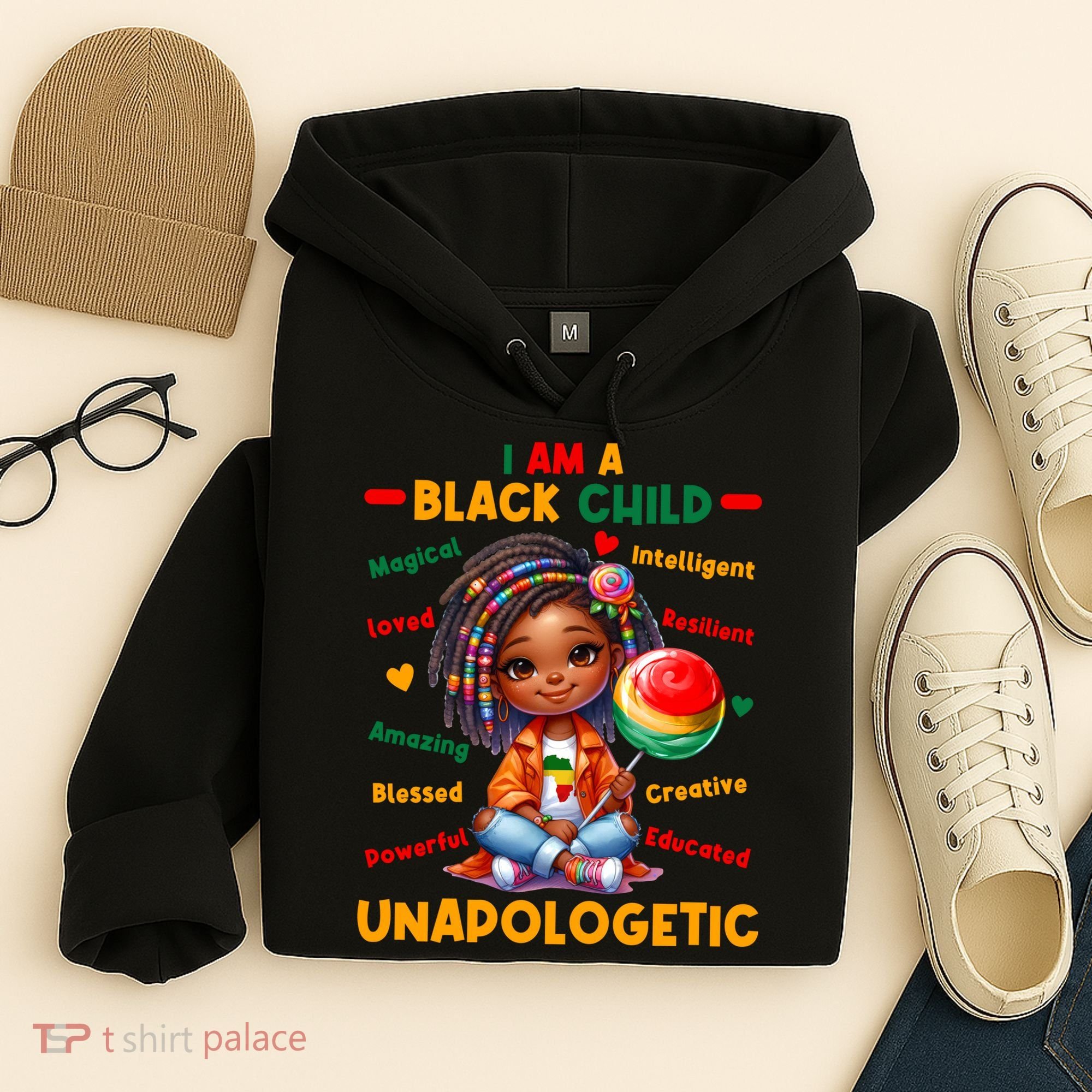 I Am A Black Child Positive Affirmation Black History Month Hoodie