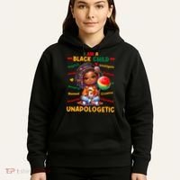 I Am A Black Child Positive Affirmation Black History Month Hoodie thumb 5