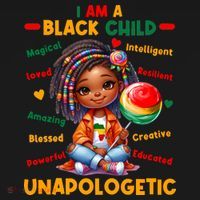 I Am A Black Child Positive Affirmation Black History Month Hoodie thumb 7