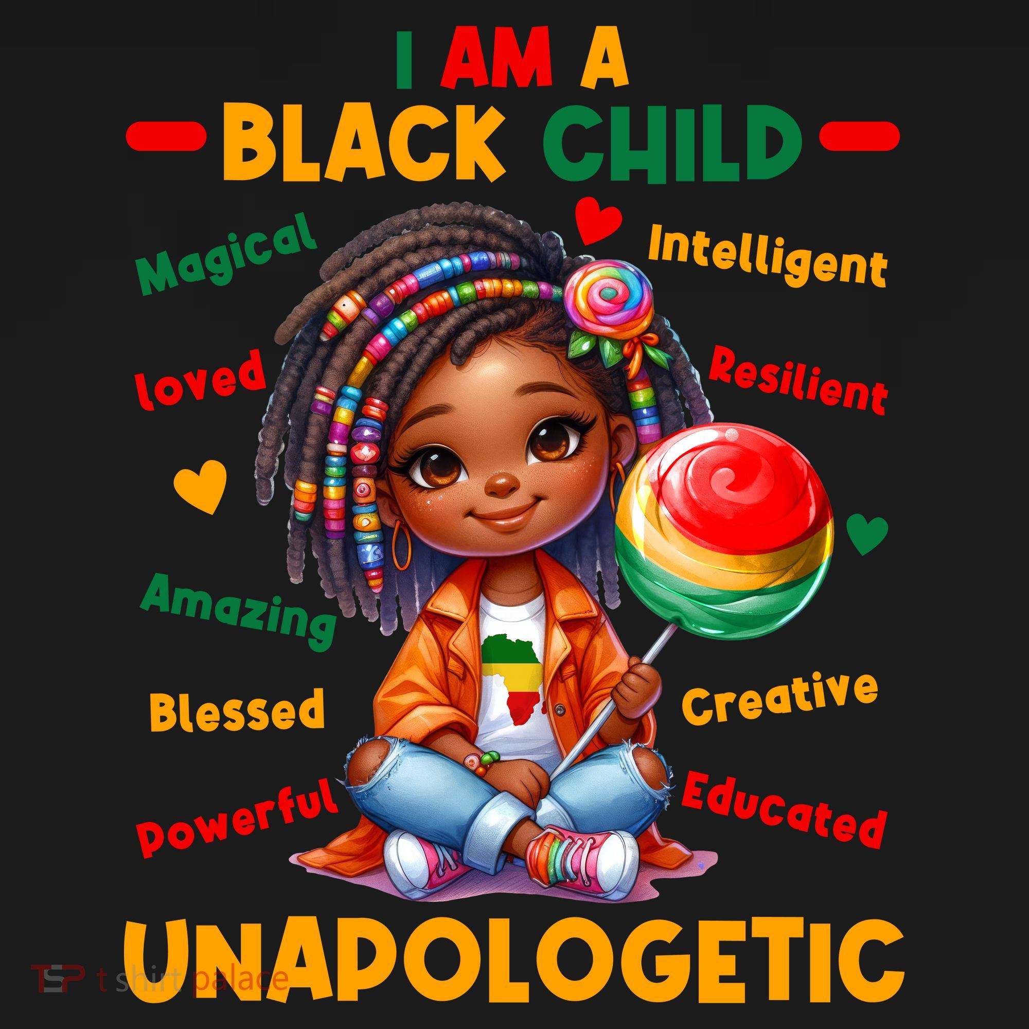I Am A Black Child Positive Affirmation Black History Month Hoodie