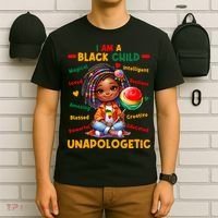 I Am A Black Child Positive Affirmation Black History Month T-Shirt thumb 6