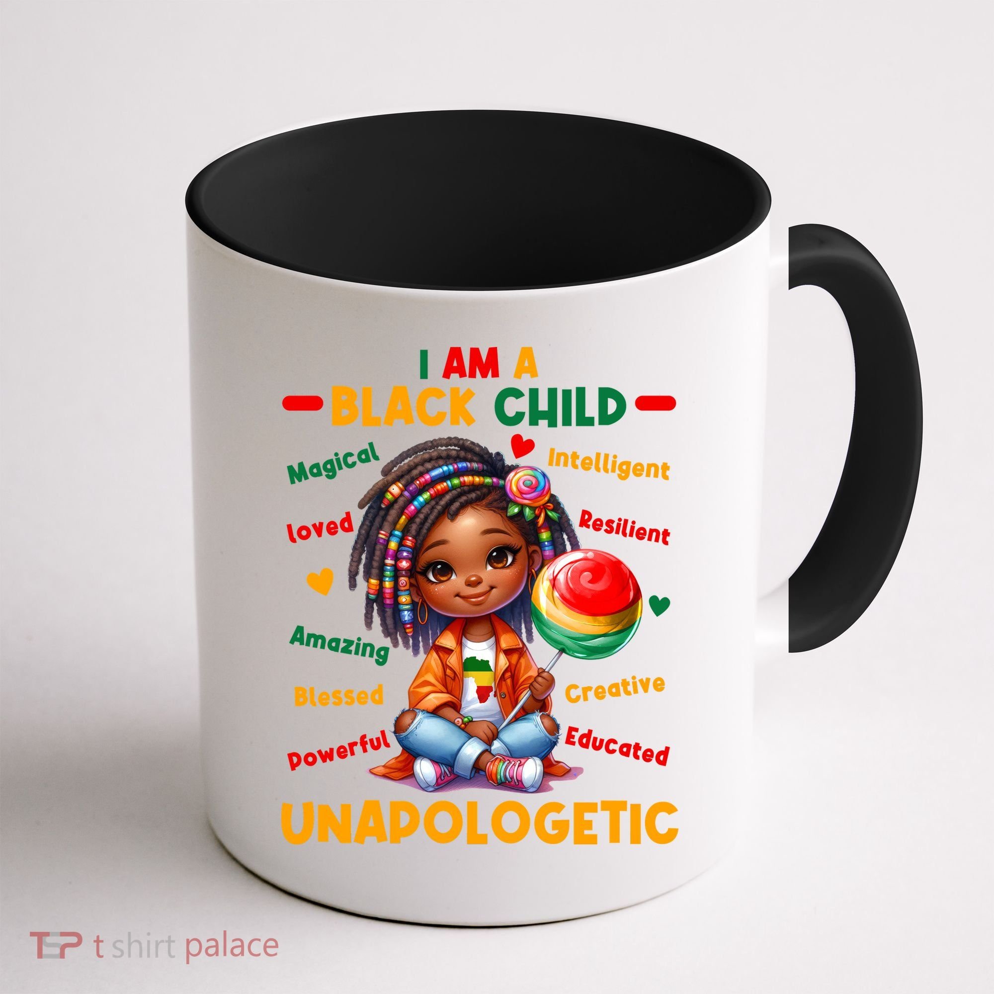 I Am A Black Child Positive Affirmation Black History Month Coffee Mug