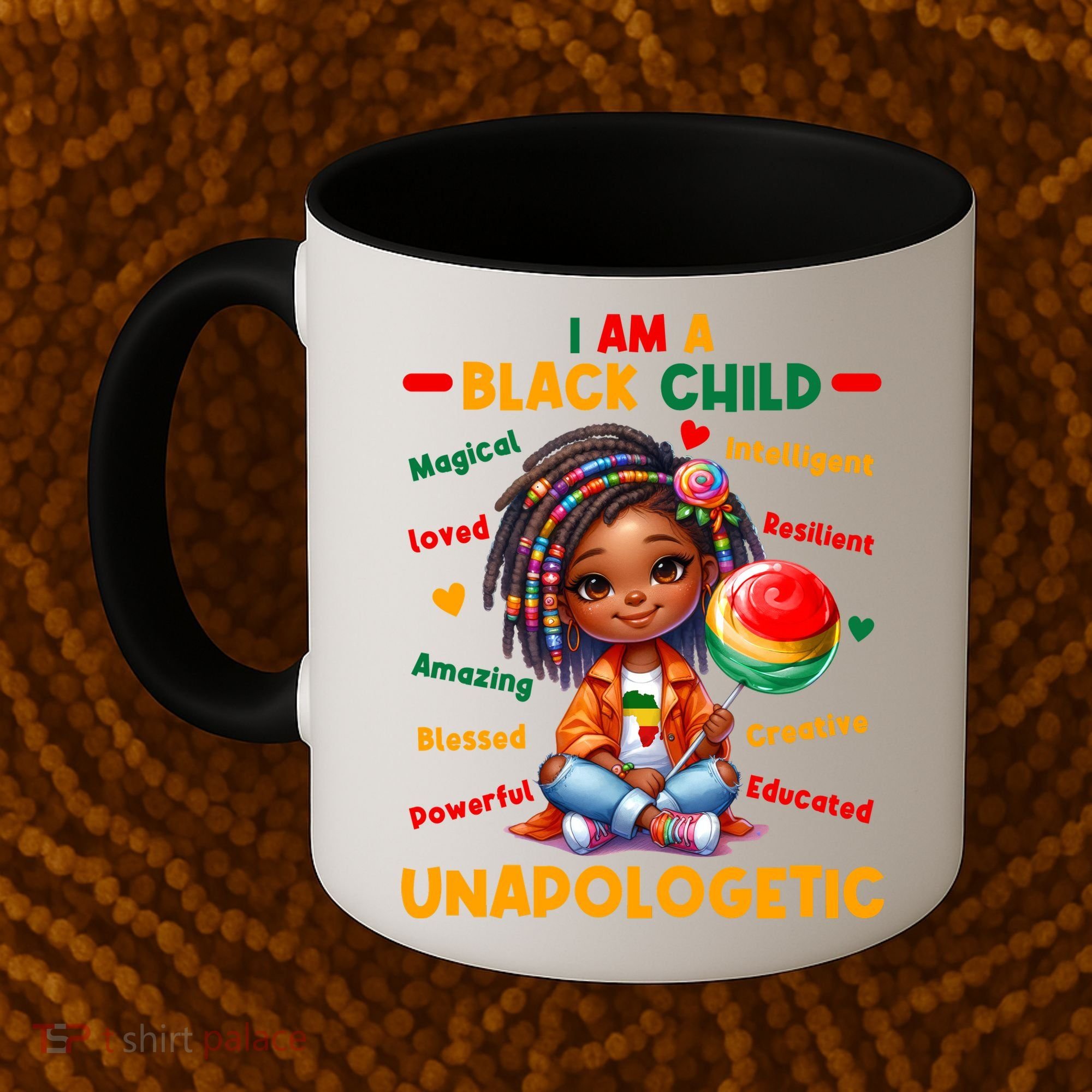 I Am A Black Child Positive Affirmation Black History Month Coffee Mug