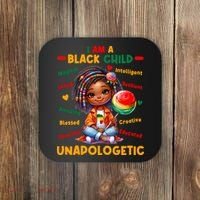 I Am A Black Child Positive Affirmation Black History Month Coaster thumb 0