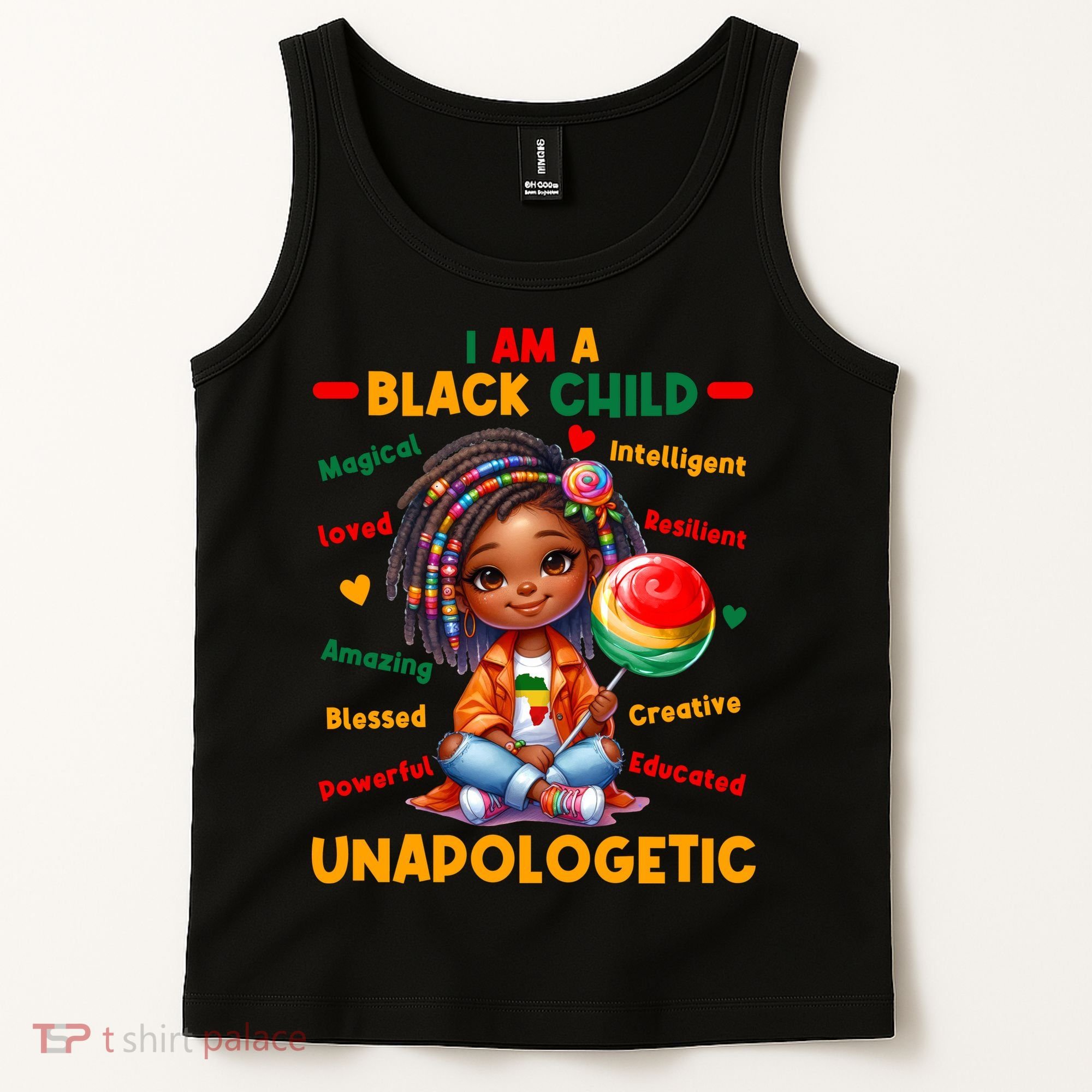 I Am A Black Child Positive Affirmation Black History Month Tank Top