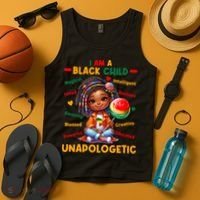 I Am A Black Child Positive Affirmation Black History Month Tank Top thumb 4