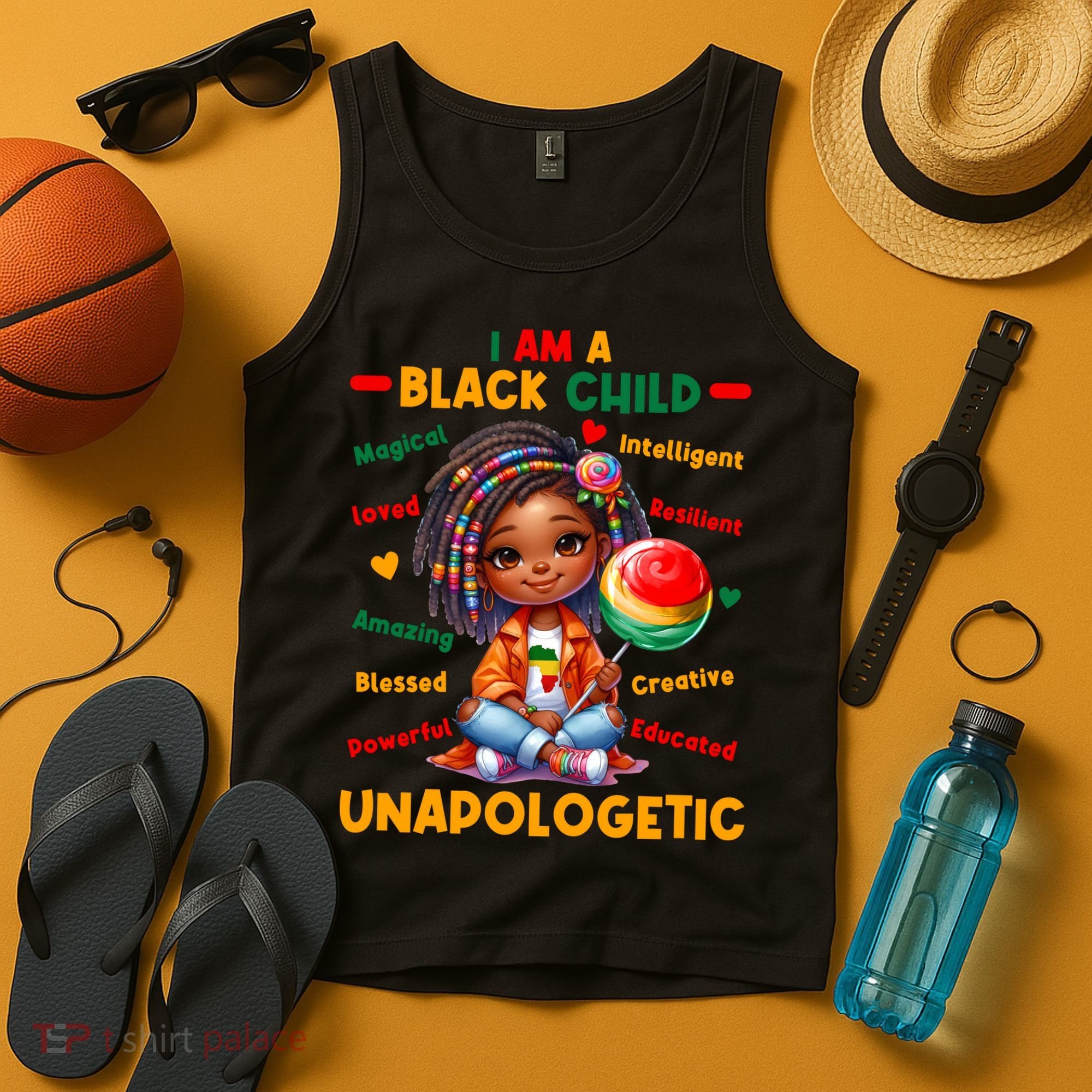 I Am A Black Child Positive Affirmation Black History Month Tank Top