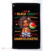 I Am A Black Child Positive Affirmation Black History Month Golf Towel thumb 0