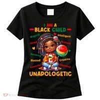 I Am A Black Child Positive Affirmation Black History Month Women's T-Shirt thumb 0