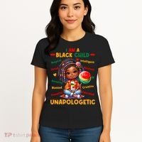 I Am A Black Child Positive Affirmation Black History Month Women's T-Shirt thumb 4