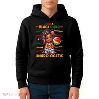 I Am A Black Child Positive Affirmation Black History Month Kids Hoodie thumb 4