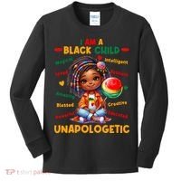 I Am A Black Child Positive Affirmation Black History Month Kids Long Sleeve Shirt thumb 0