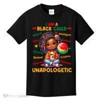 I Am A Black Child Positive Affirmation Black History Month Kids T-Shirt thumb 0