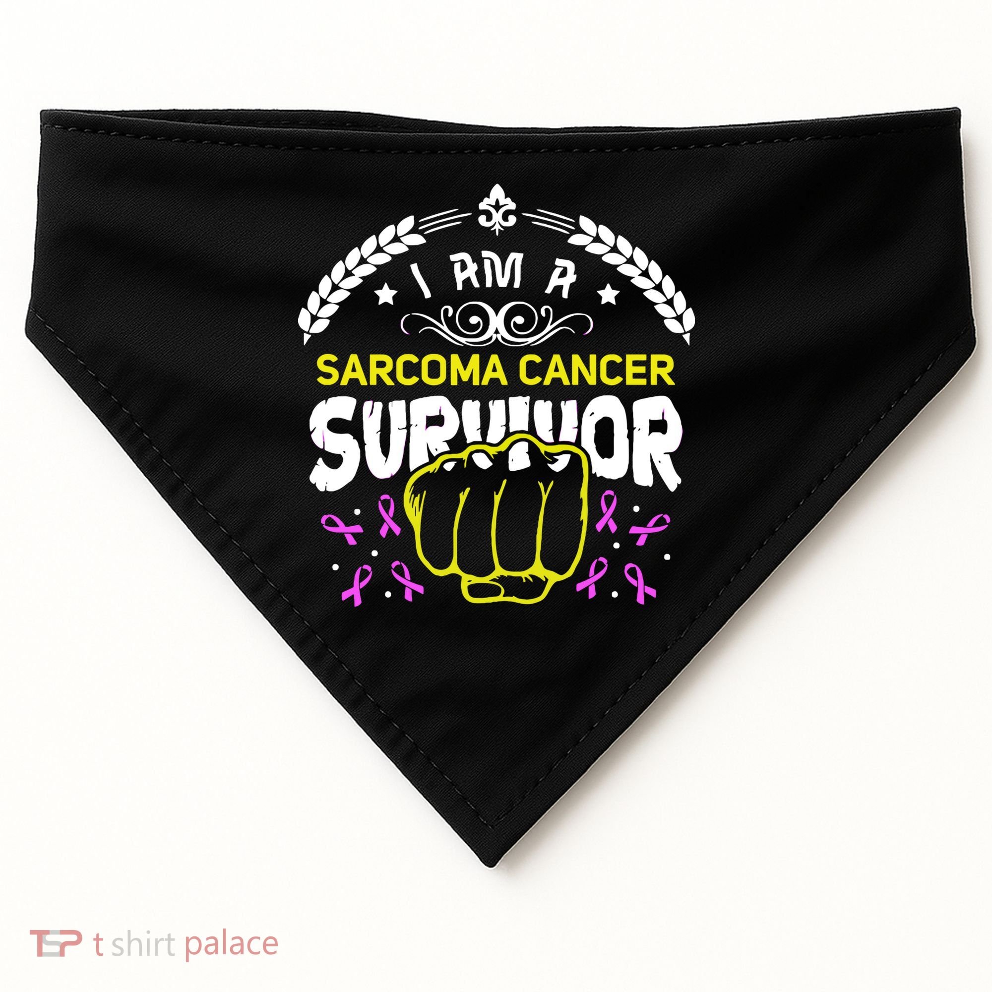 I Am A Sarcoma Cancer Survivor For Support Cancer Survivor Cute Gift USA-Made Doggie Bandana