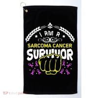 I Am A Sarcoma Cancer Survivor For Support Cancer Survivor Cute Gift Golf Towel thumb 0