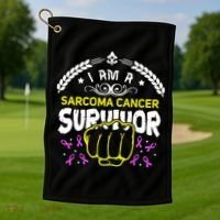 I Am A Sarcoma Cancer Survivor For Support Cancer Survivor Cute Gift Golf Towel thumb 1