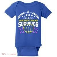 I Am A Sarcoma Cancer Survivor For Support Cancer Survivor Cute Gift Baby Bodysuit thumb 0