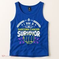 I Am A Sarcoma Cancer Survivor For Support Cancer Survivor Cute Gift Tank Top thumb 2