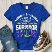 I Am A Sarcoma Cancer Survivor For Support Cancer Survivor Cute Gift Women's T-Shirt thumb 3