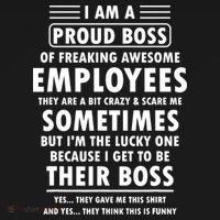 I Am A Proud Boss Of Freaking Awesome Employees Funny Boss Button thumb 1
