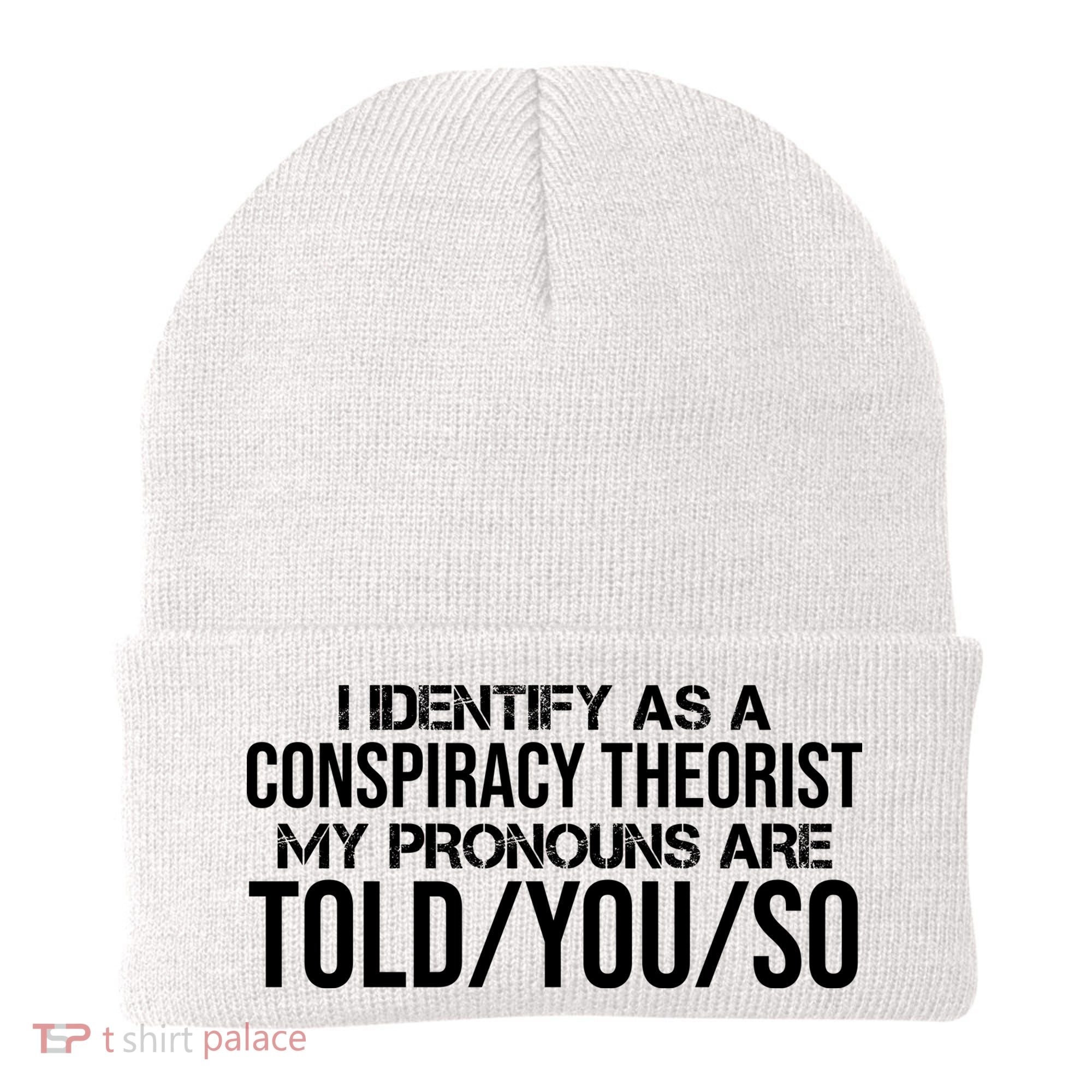 Identify As A Conspiracy Theorist Pronouns Are Told You So Beanie