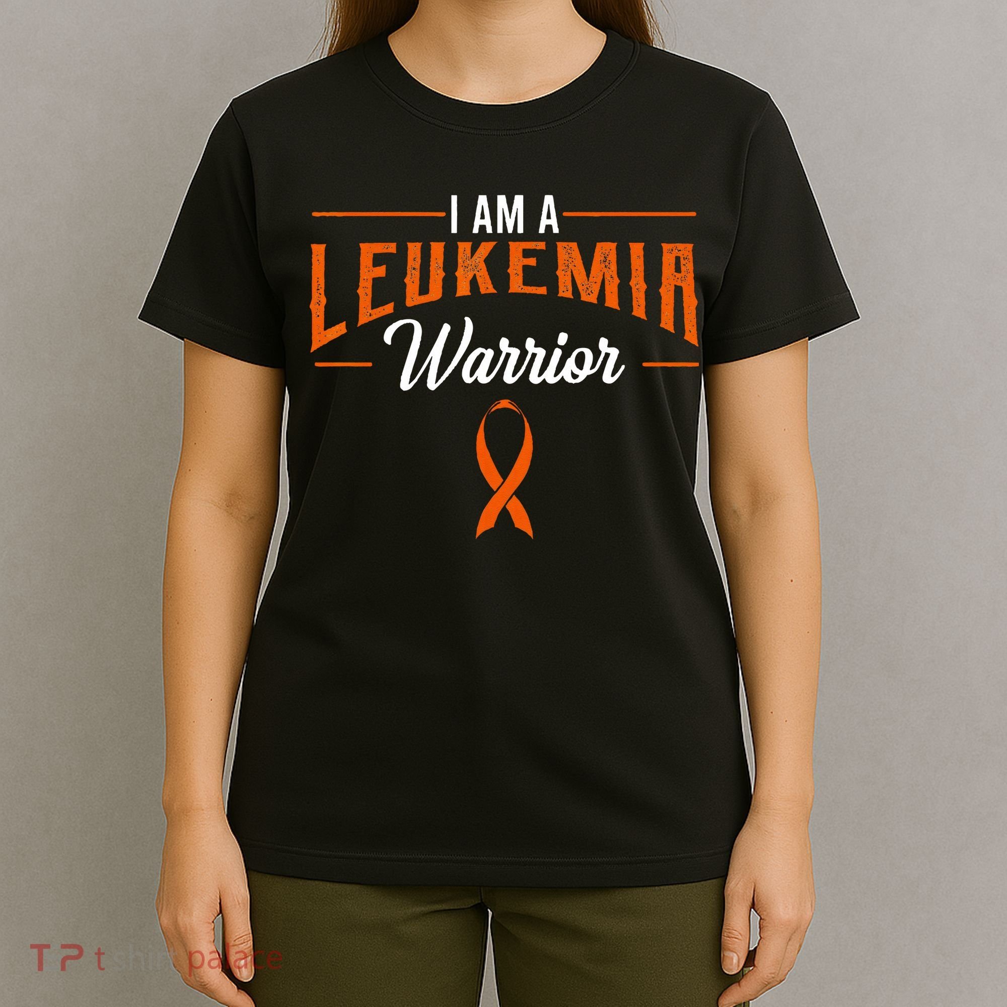 I Am A Leukemia Warrior Blood Cancer Awareness Orange Ribbon T-Shirt