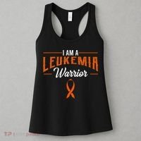 I Am A Leukemia Warrior Blood Cancer Awareness Orange Ribbon Women's Tank Top thumb 3