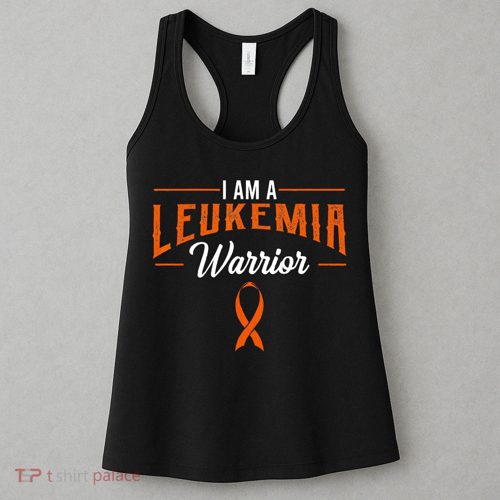I Am A Leukemia Warrior Blood Cancer Awareness Orange Ribbon Women's Tank Top
