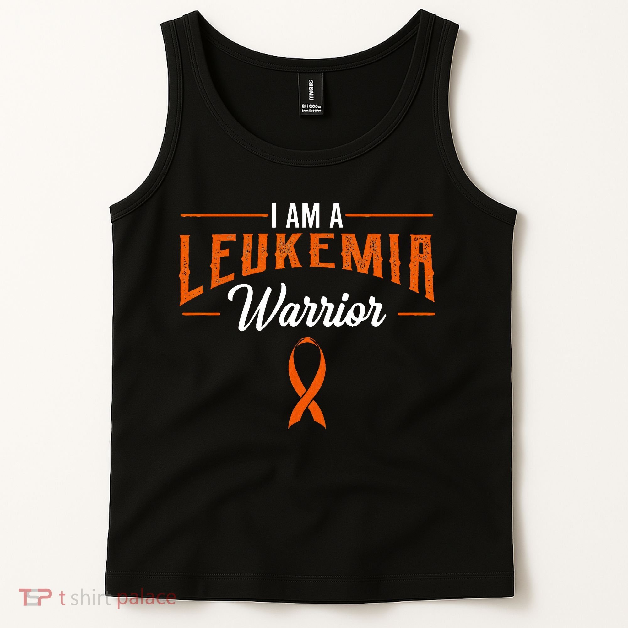 I Am A Leukemia Warrior Blood Cancer Awareness Orange Ribbon Tank Top