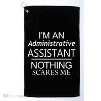 I'm An Administrative Assistant Funny Office Admin Asst Gift Great Gift Golf Towel thumb 0