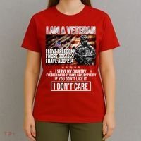 I Am A Veteran If You Don't Like It I Don't Care T-Shirt thumb 4