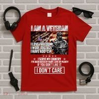 I Am A Veteran If You Don't Like It I Don't Care T-Shirt thumb 5