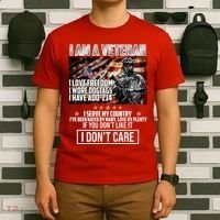 I Am A Veteran If You Don't Like It I Don't Care T-Shirt thumb 6