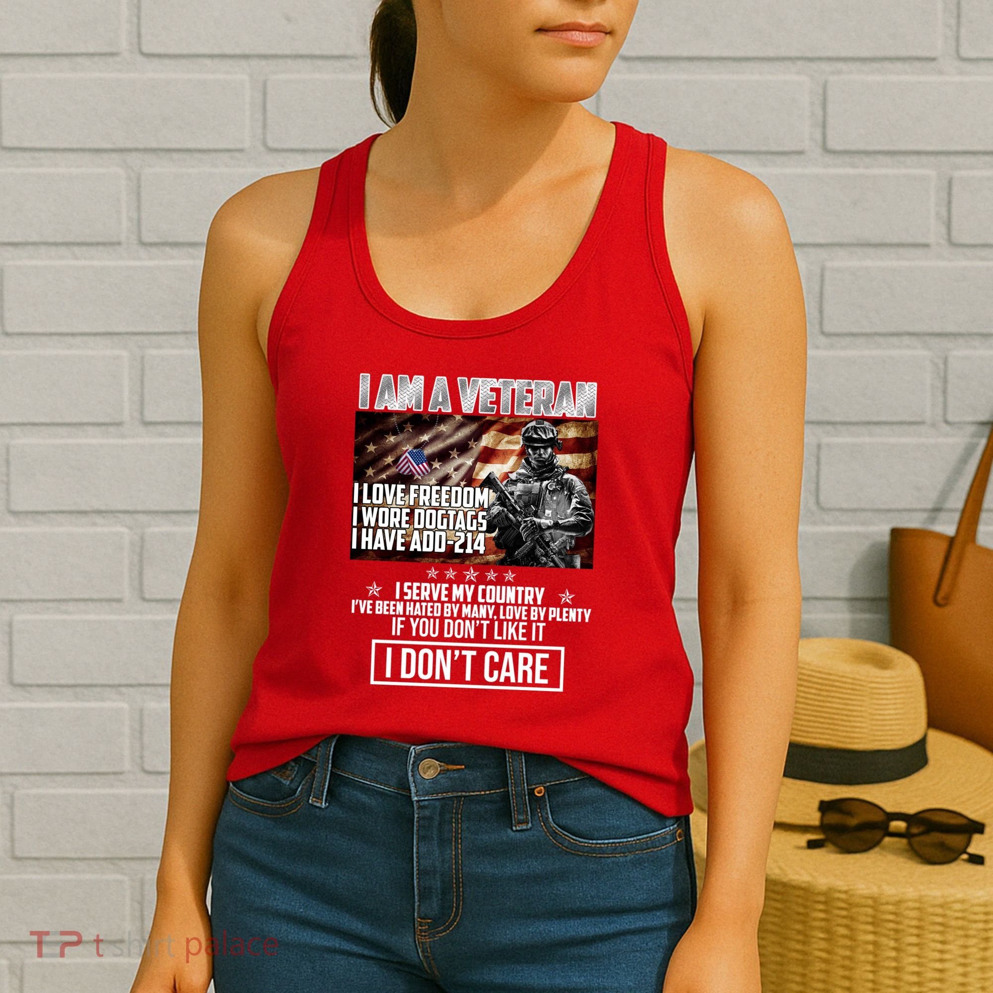 I Am A Veteran If You Don't Like It I Don't Care Women's Tank Top