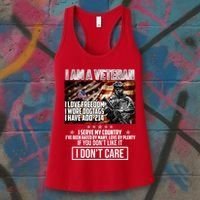 I Am A Veteran If You Don't Like It I Don't Care Women's Tank Top thumb 3