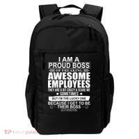 I Am A Proud Of Freaking Awesome Employees Funny Gift Backpack thumb 0