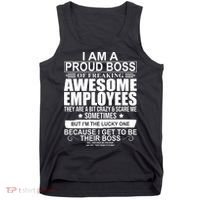 I Am A Proud Of Freaking Awesome Employees Funny Gift Tank Top thumb 0