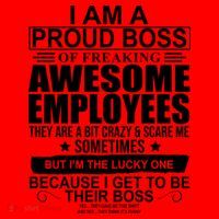 I Am A Proud Of Freaking Awesome Employees Funny Gift Santa Hat thumb 1